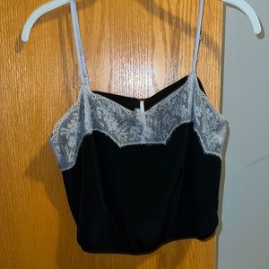 FREE PEOPLE LACE CROP TANK TOP